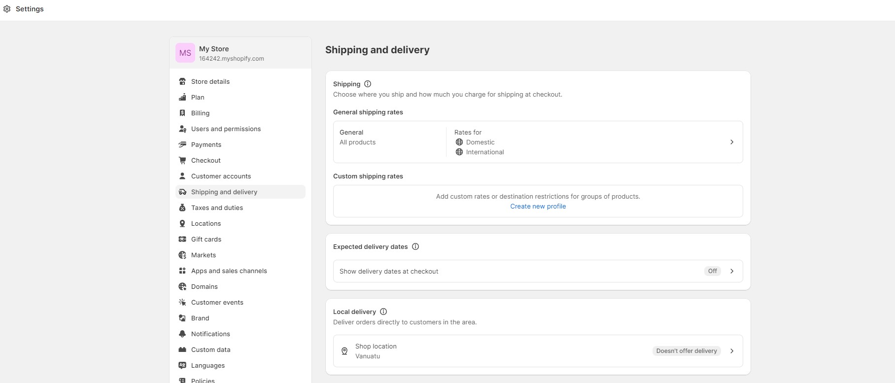 visit Settings -> Shipping and Delivery